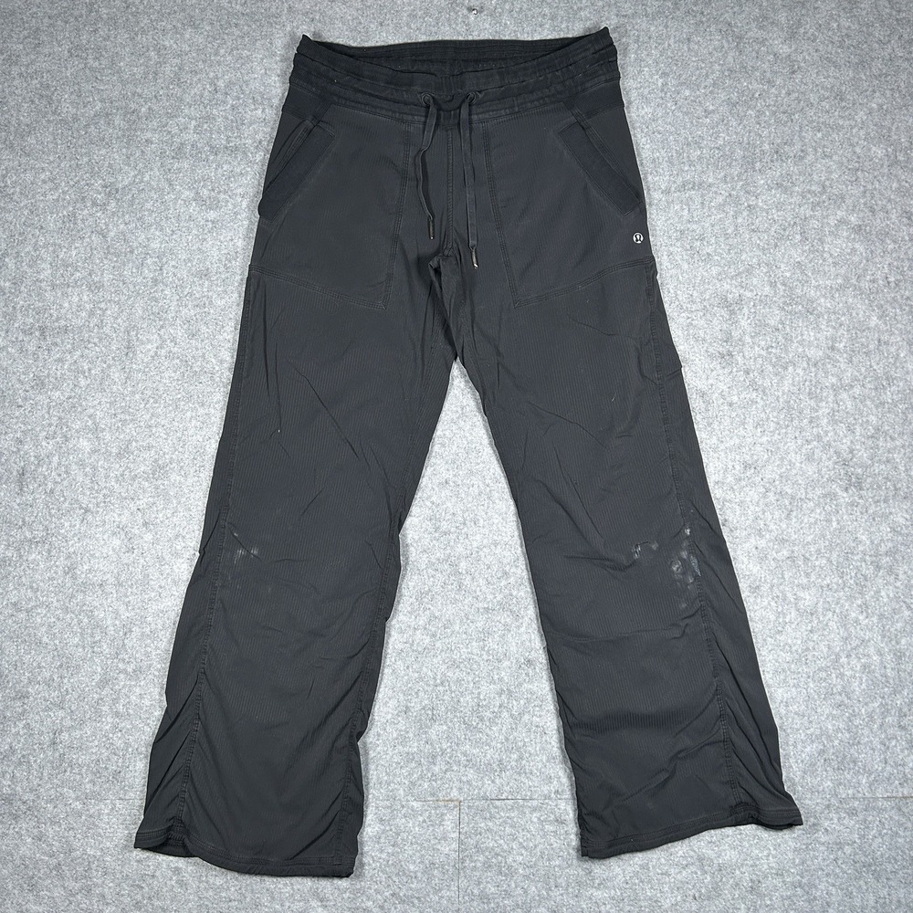 Lululemon Dance Studio Pants Womens Size 9 Black Wide Leg Baggy Athleisure‎